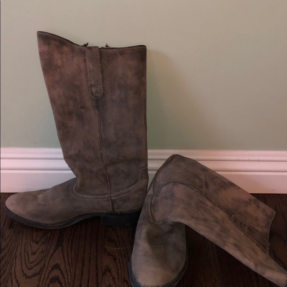 Leather cowboy boots